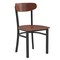 Flash Furniture Metal Dining Chair with Walnut Wood Seat & Back XU-DG6V5B-WAL-GG - alternate 5